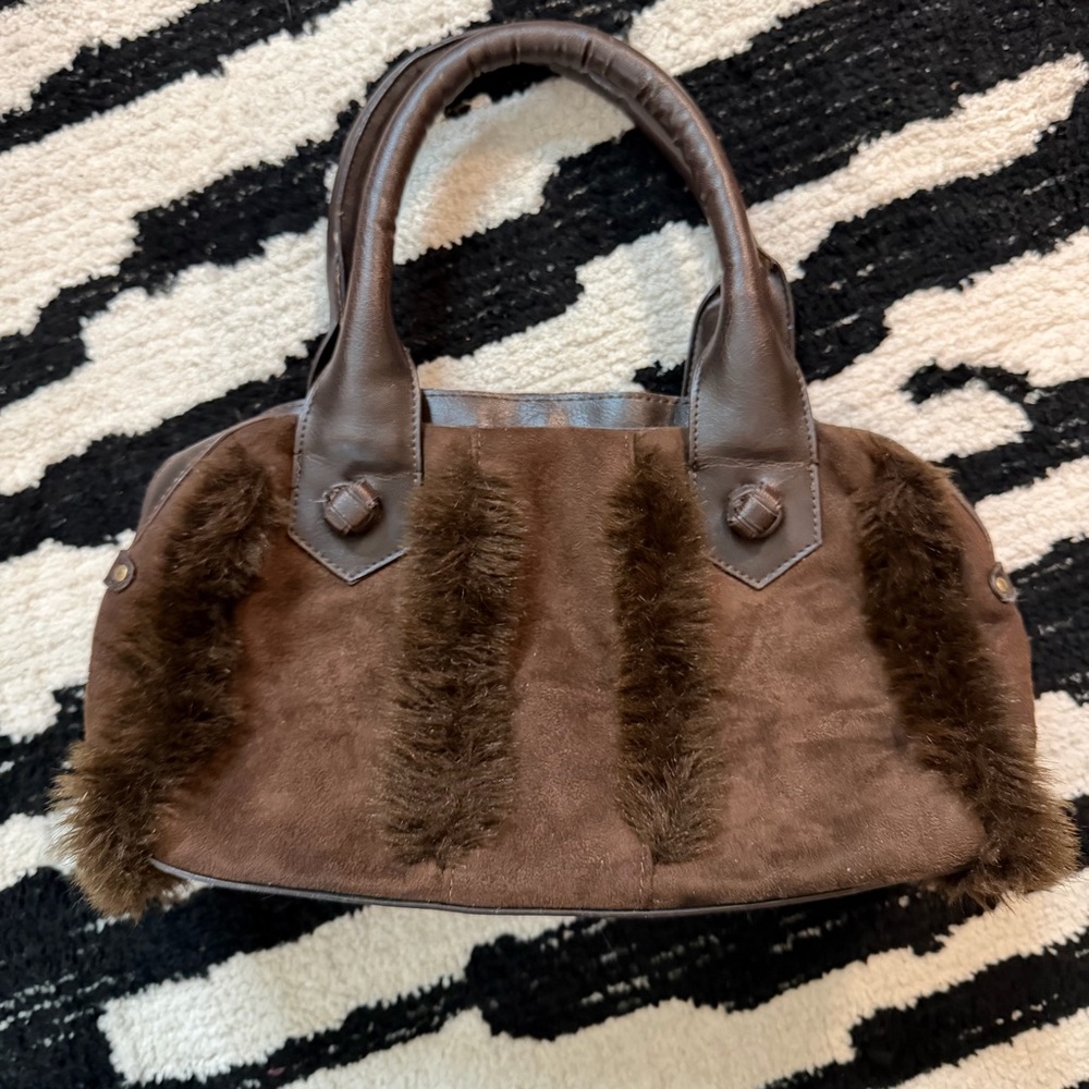 Brown Faux Fur Mini Bag